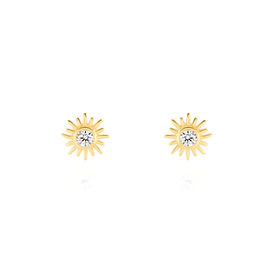 Ohrringe Stecker Chips Golden Sonne Metall Vergoldet P2 Ohrringe Stecker Chips Golden Sonne Metall Vergoldet P2
